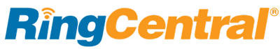 Enlarged blue to orange RingCentral logo